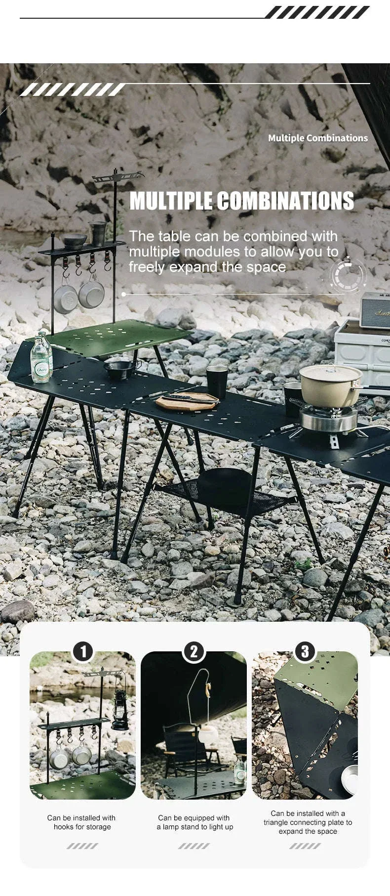 Aluminum Alloy IGT Tactical Folding Table with Adjustable Legs - Image 10