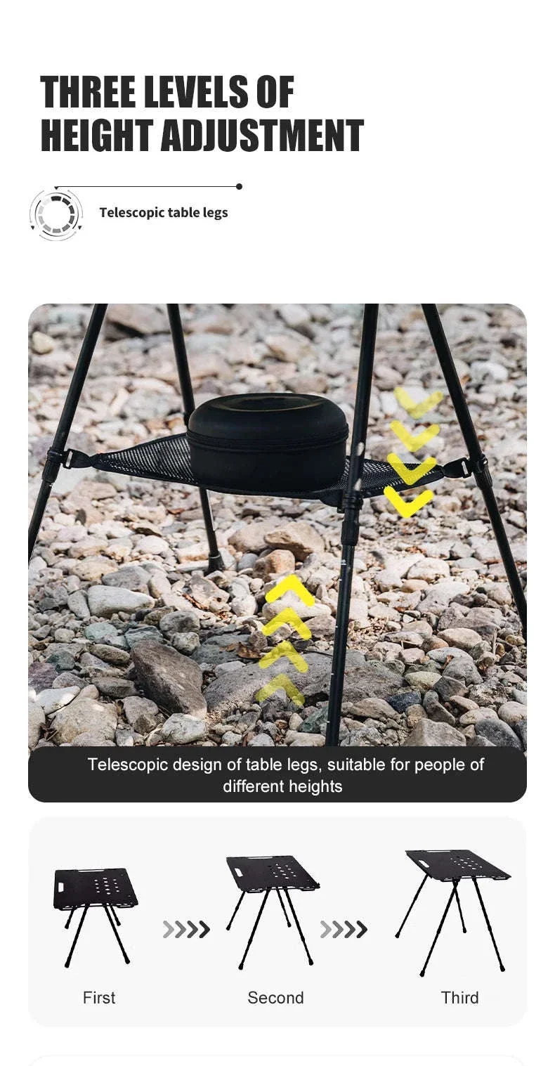Aluminum Alloy IGT Tactical Folding Table with Adjustable Legs - Image 12