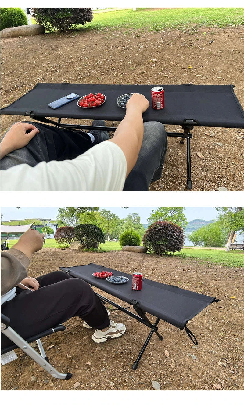 Double Camping Stool Folding Two-Person Outdoor Bench - Image 13