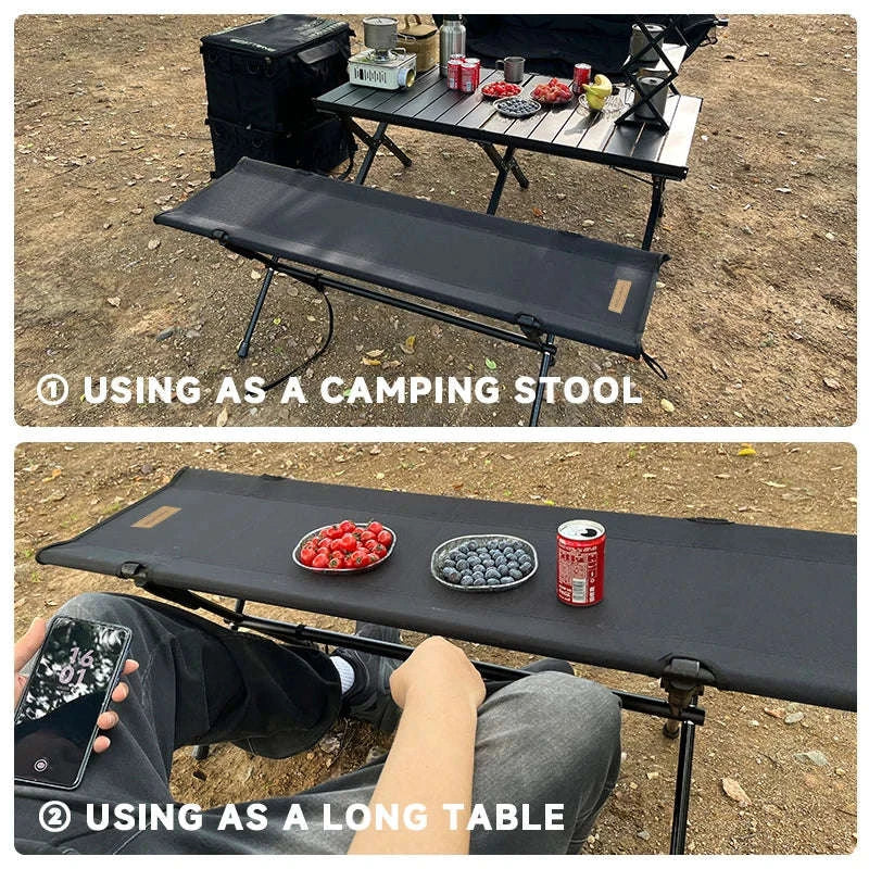Double Camping Stool Folding Two-Person Outdoor Bench - Image 3