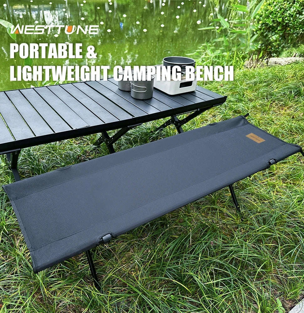 Double Camping Stool Folding Two-Person Outdoor Bench - Image 7