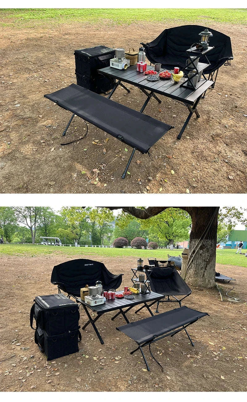 Double Camping Stool for Two, Ultralight Folding Outdoor Seat - Image 14