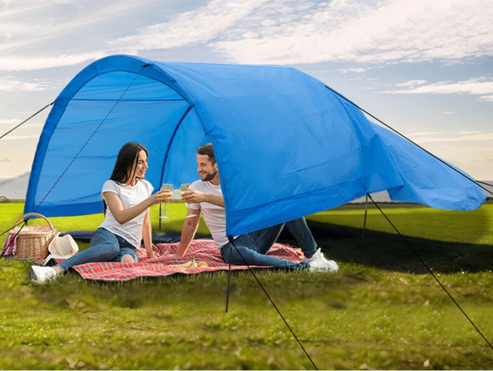 Portable Beach Sun Shelter for 4-8 People, 200 Sq. Ft. - Image 12
