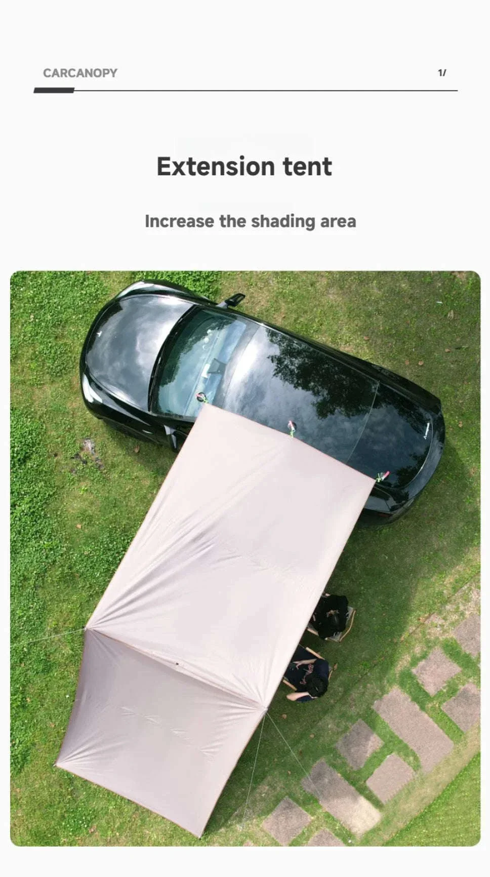 Portable Car Awning Tarp for Camping and Outdoor Shade - Image 11