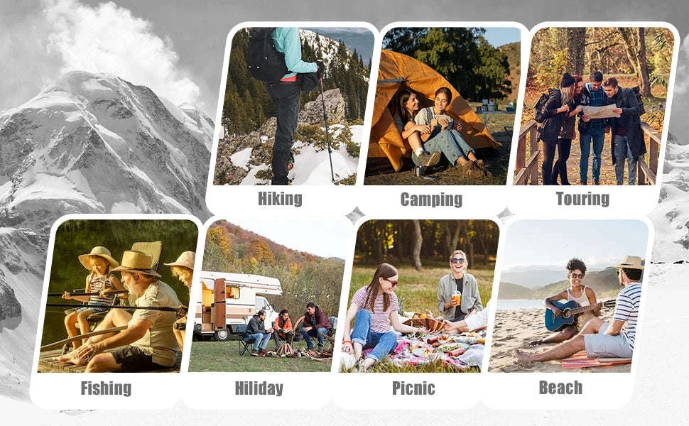 Portable Folding Camping Chair with Headrest Lightweight Aluminum Alloy - Image 12