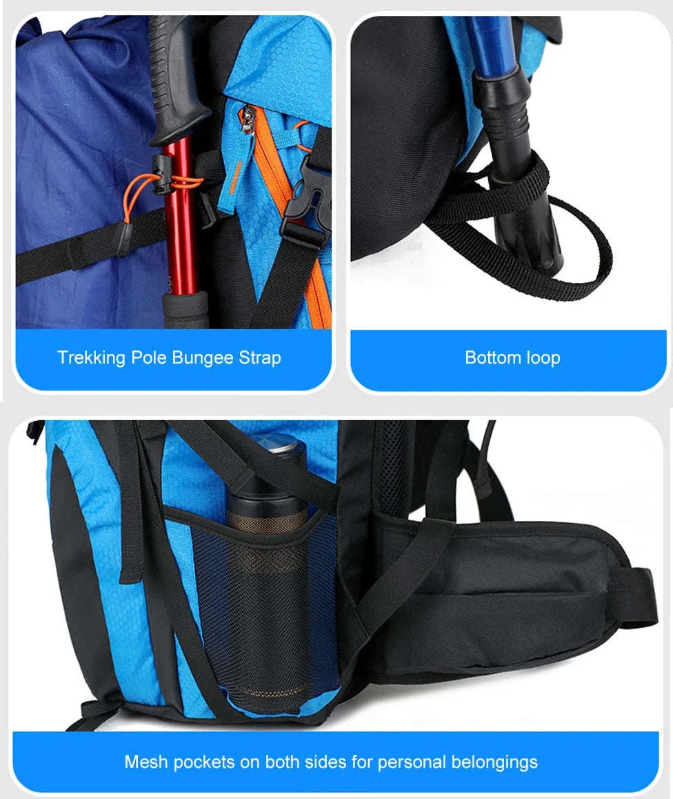 65L Waterproof Climbing Backpack for Hiking and Camping - Image 10