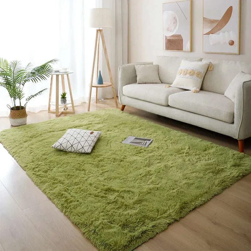 White Fluffy Pink Rug for Soft, Modern Living Room Comfort - Image 57