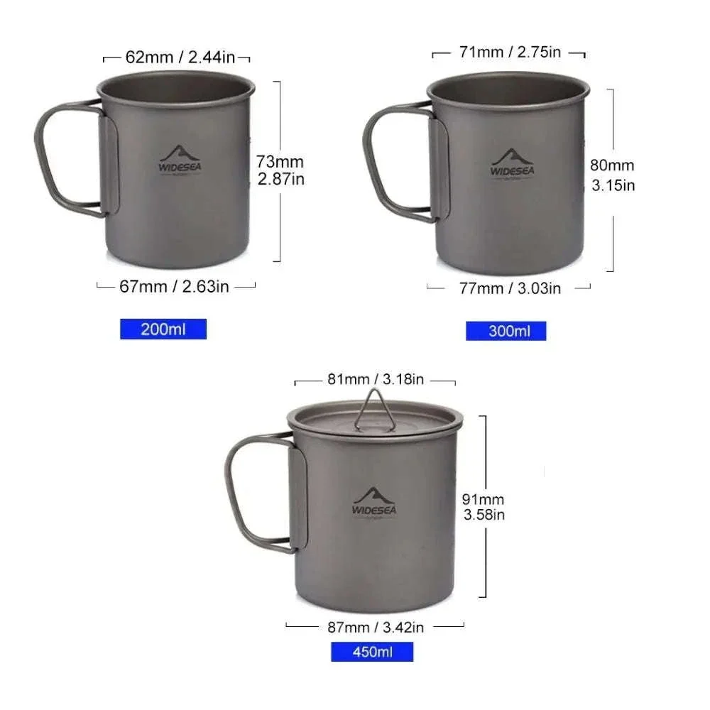 Titanium Cup with Lid Foldable Camping Coffee Mug - Image 4