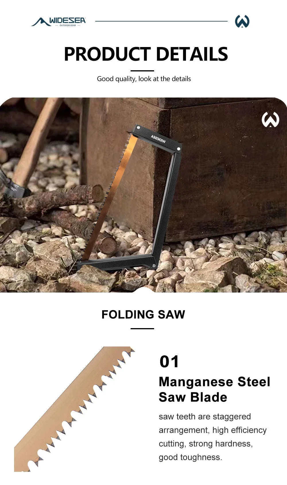 Folding Hand Saw for Camping and Tree Pruning - Image 11