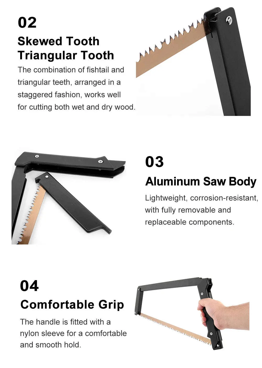Folding Hand Saw for Camping and Tree Pruning - Image 12