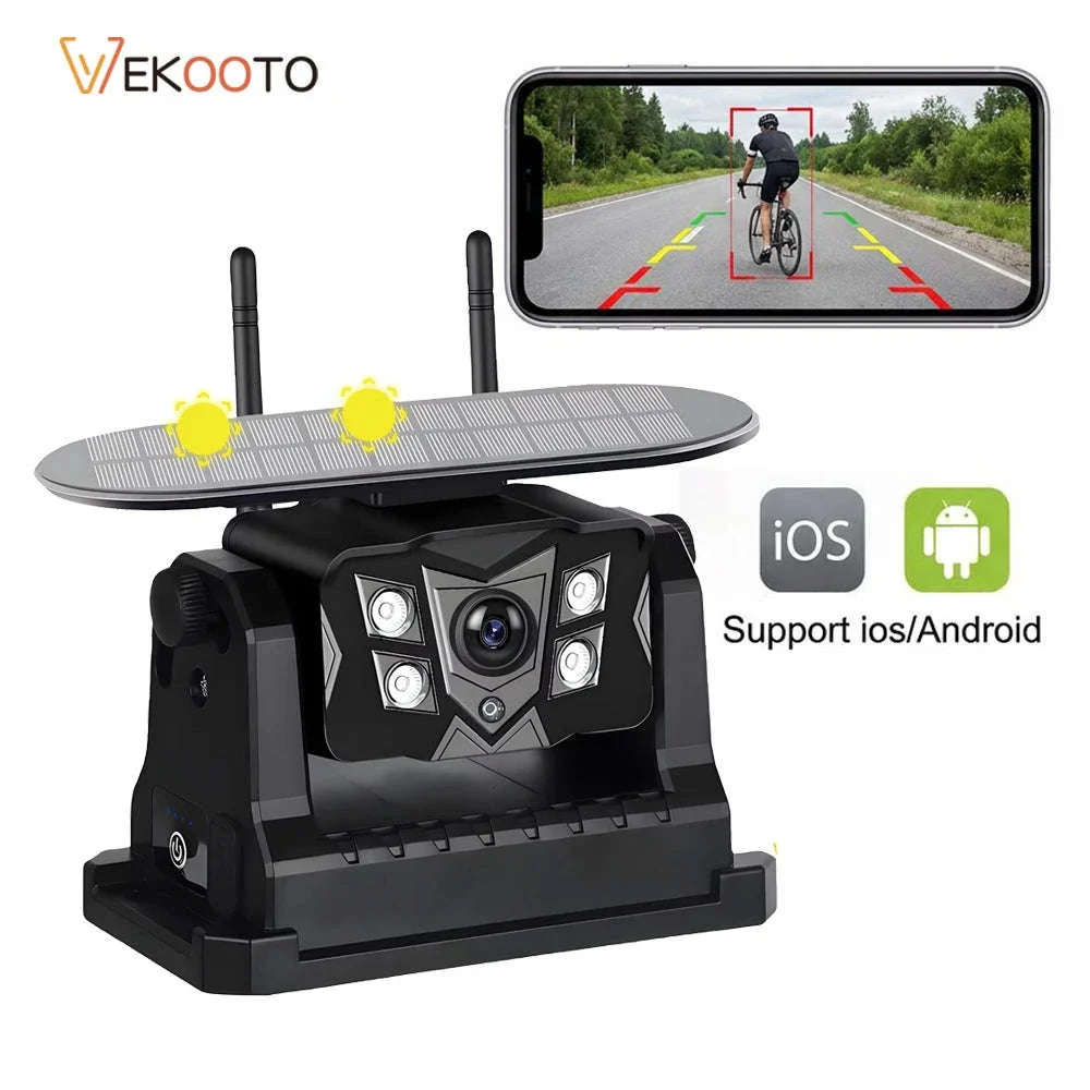 Wireless Solar Magnetic Backup Camera with AI Blind Spot Alarm