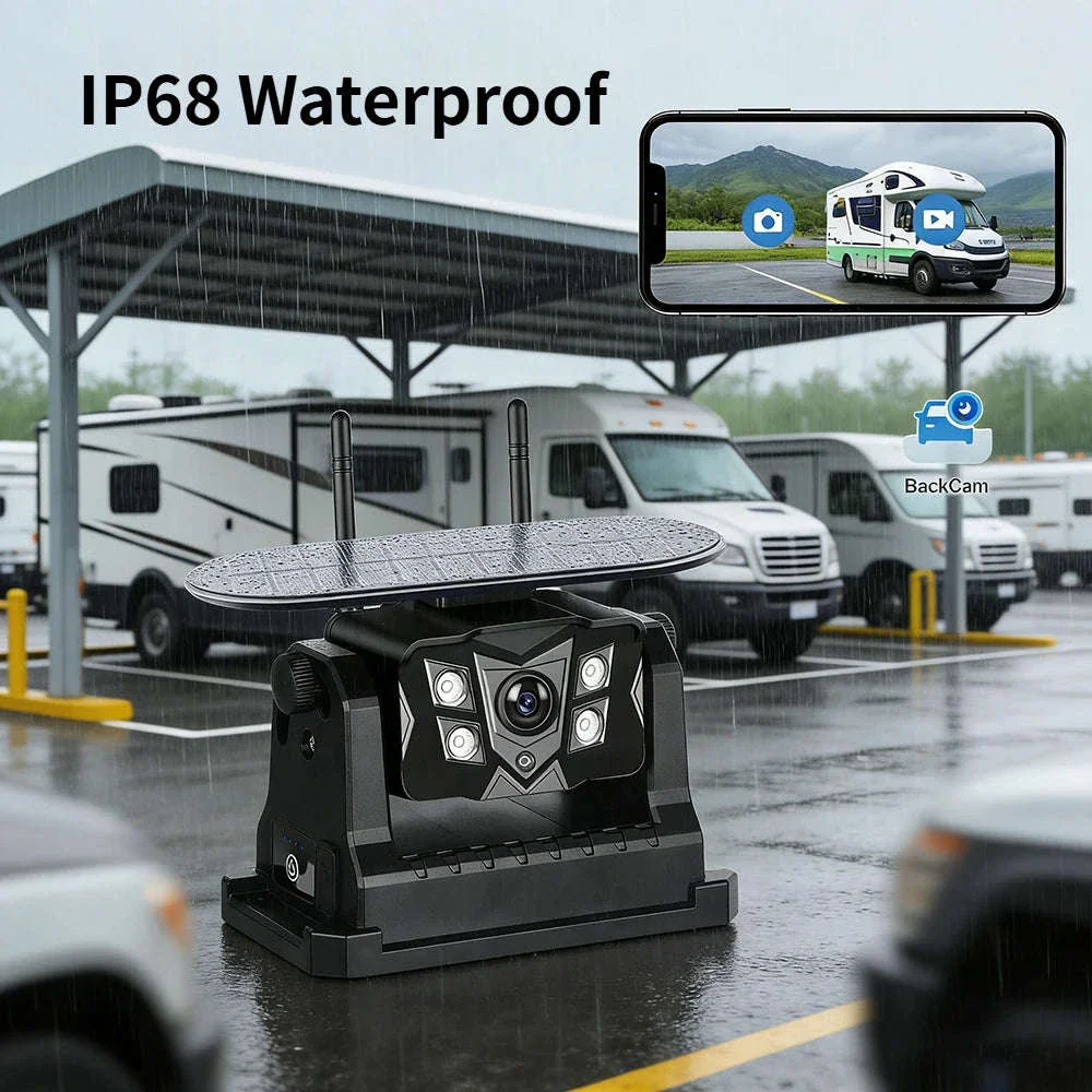 Wireless Solar Magnetic Backup Camera with AI Blind Spot Alarm - Image 4