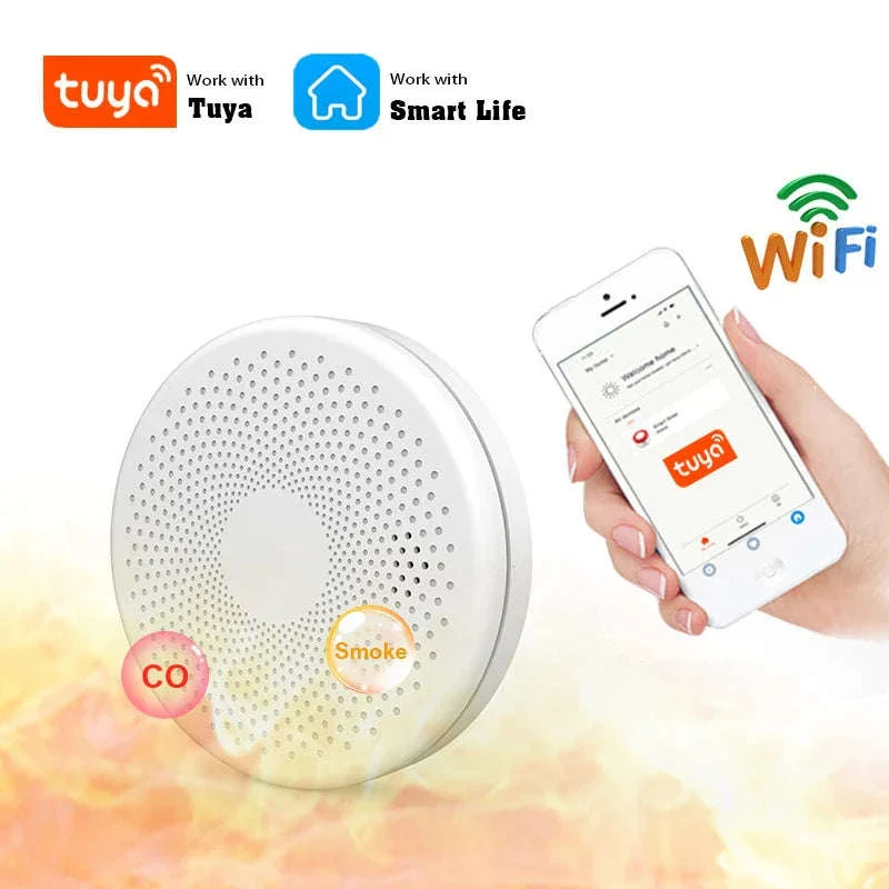 2-in-1 WiFi Tuya Smart CO and Smoke Detector Alarm - Image 37