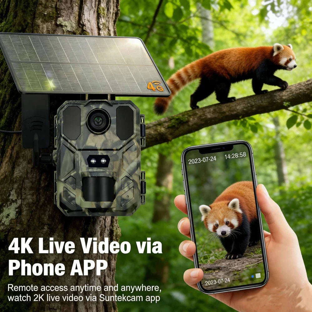 4G Solar Trail Camera with 30MP 2K Live Feed and Night Vision - Image 4