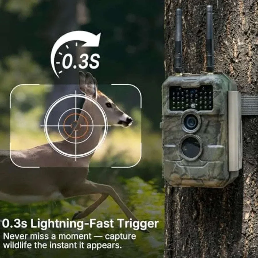 E6+ WiFi Wildlife Trail Camera, 64MP, 165 ft Range - Image 12