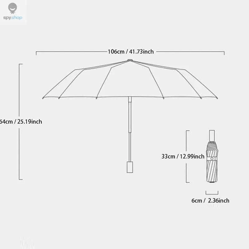 Reinforced 24-Bone Wind-Resistant Umbrella with UV Protection - Image 6