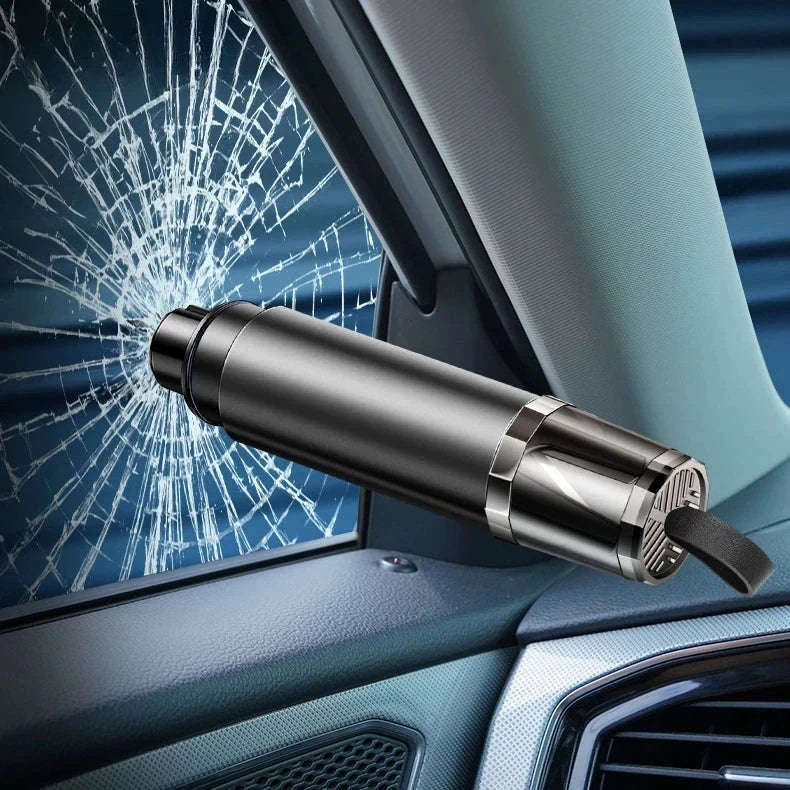 2-in-1 Car Emergency Window Breaker and Seat Belt Cutter with Base - Image 9