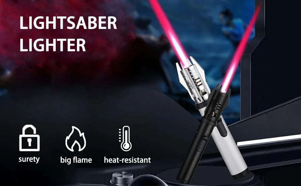 Windproof Butane Torch Lighter with Adjustable Blue Flame - Image 7