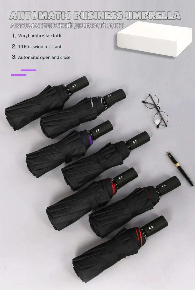 Windproof Automatic Umbrella with One-Touch Open and Close - Image 21
