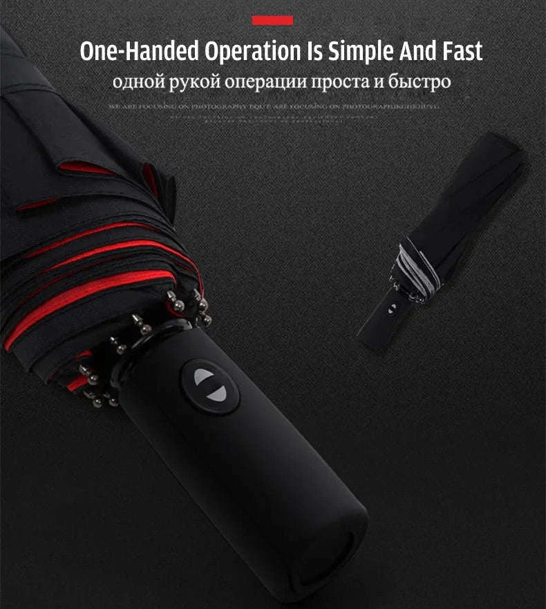 Windproof Automatic Umbrella with One-Touch Open and Close - Image 24