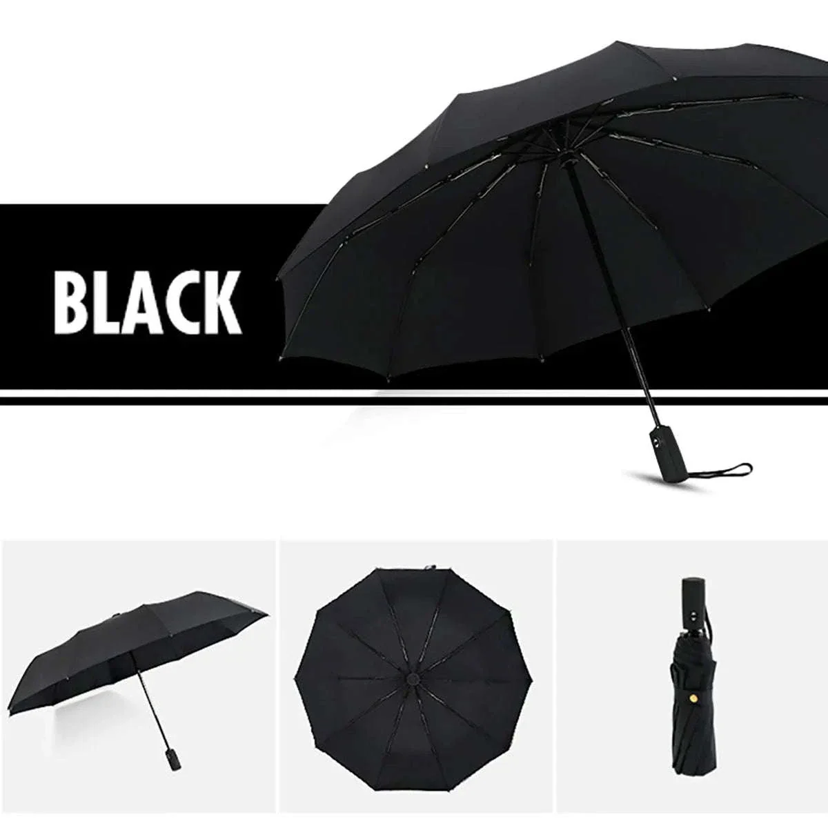 Windproof Automatic Umbrella with One-Touch Open and Close - Image 34
