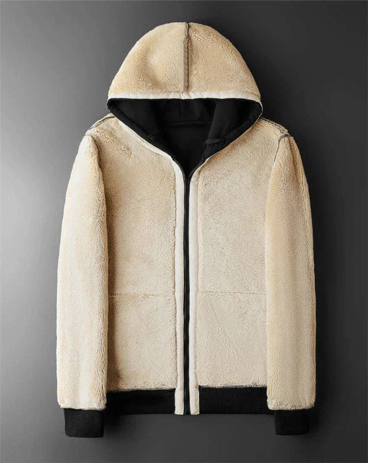 Lambswool Hoodie Jacket for Warm, Comfortable Winter Wear - Image 2