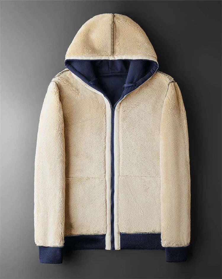 Lambswool Hoodie Jacket for Warm, Comfortable Winter Wear - Image 3