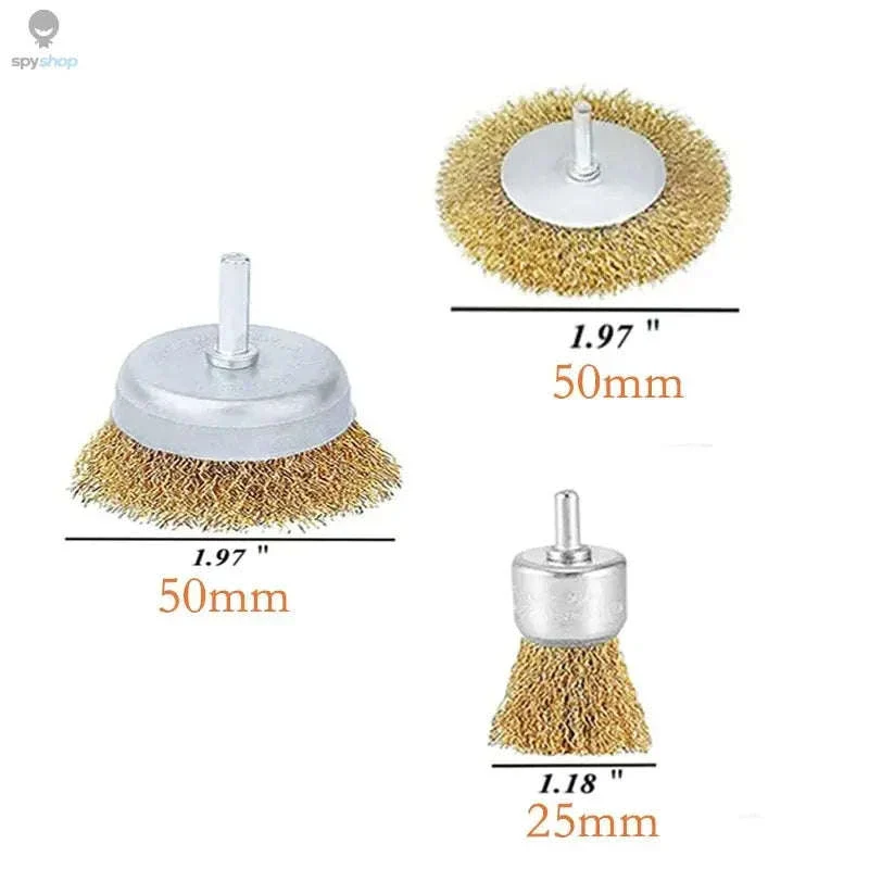 10-Piece Steel Wire Brush Drill Set for Rust Removal - Image 10
