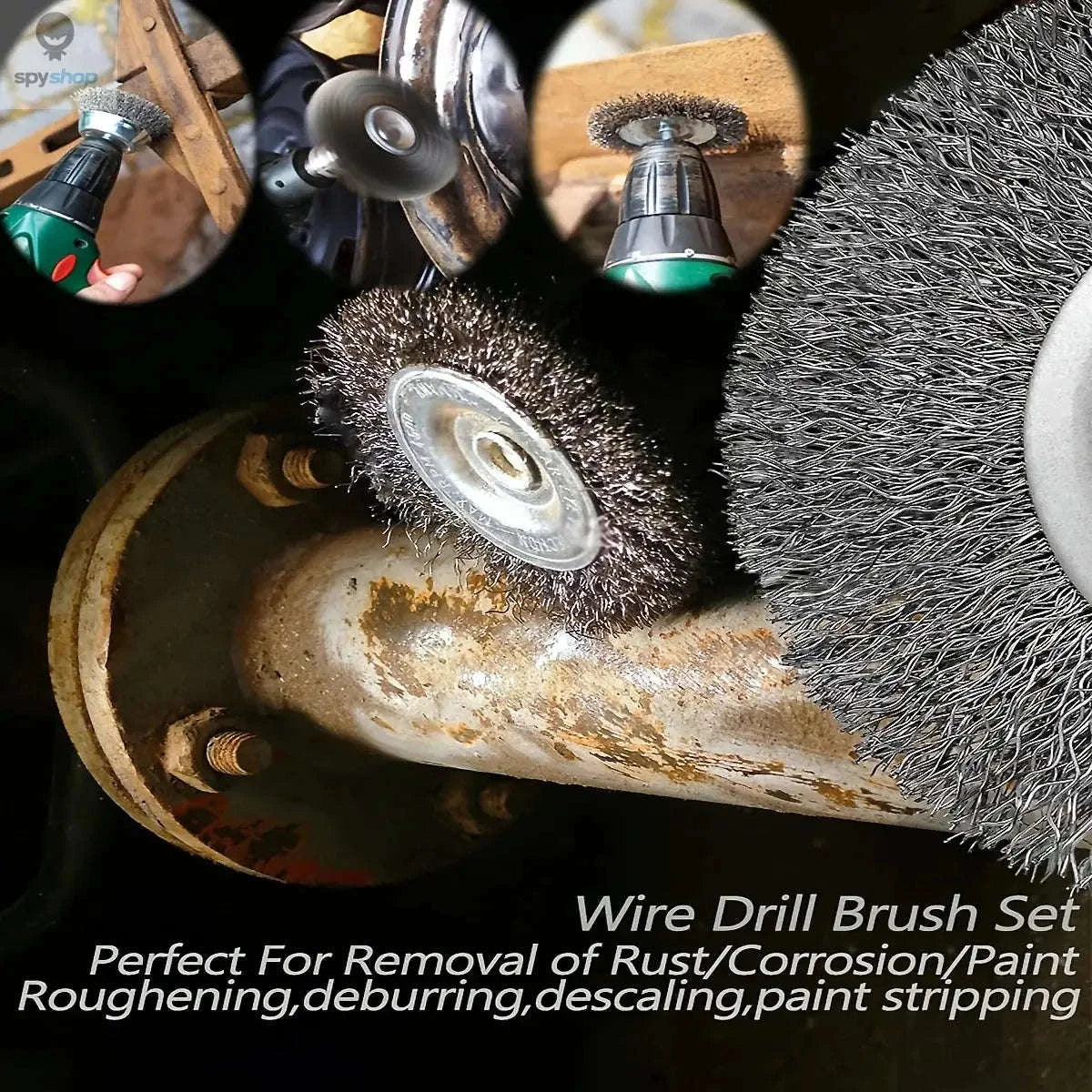 10-Piece Drill Wire Brush Set for Rust Removal and Prep - Image 10