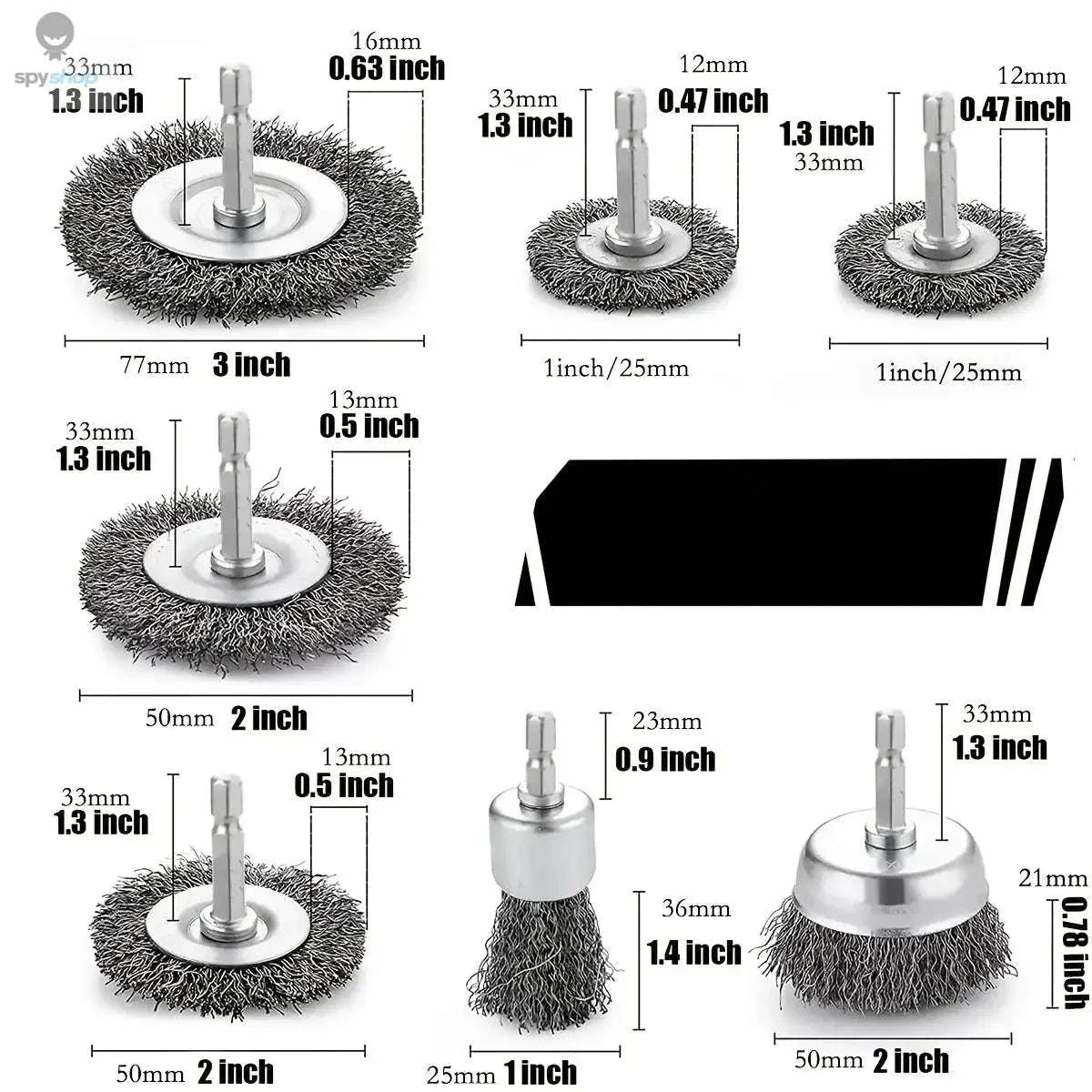 10-Piece Drill Wire Brush Set for Rust Removal and Prep - Image 13