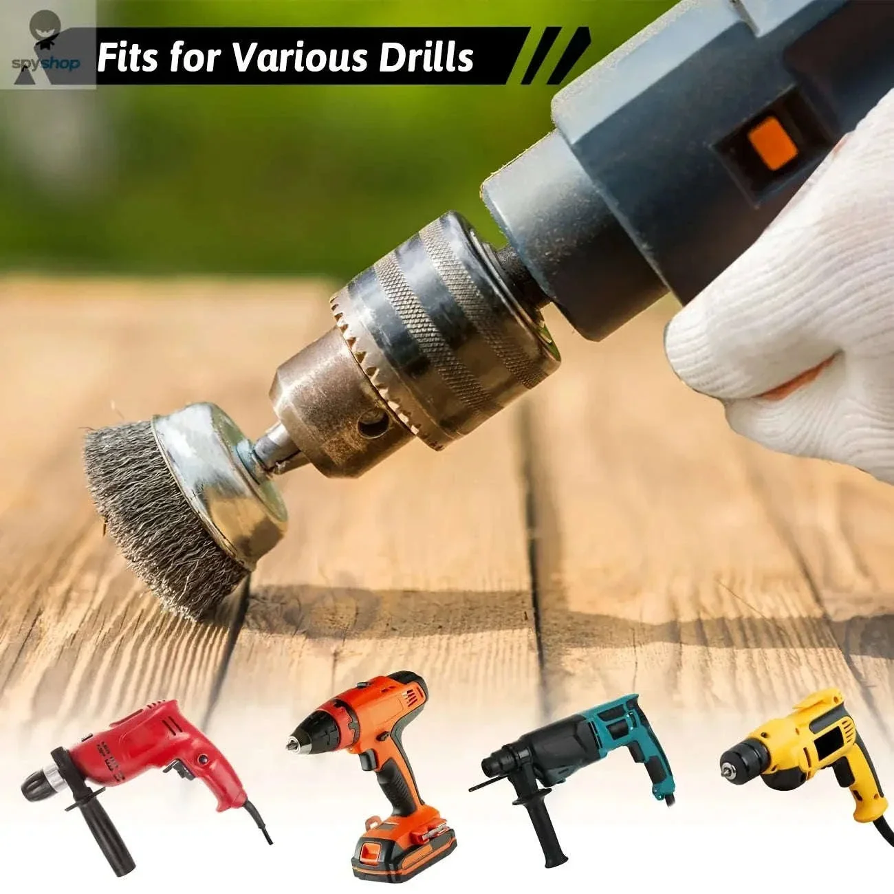 10-Piece Drill Wire Brush Set for Rust Removal and Prep - Image 7
