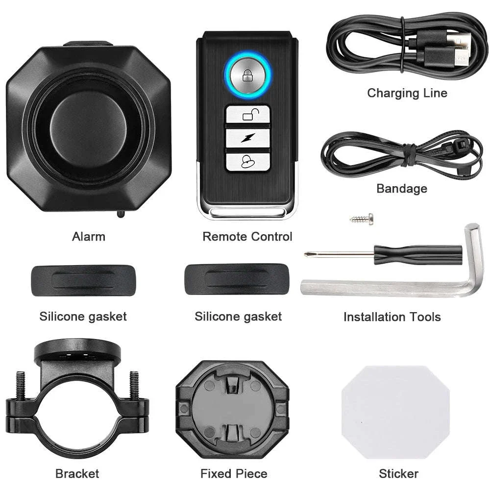 Wireless Bike Alarm with Remote, 110dB Motion Sensor Anti-Theft - Image 18