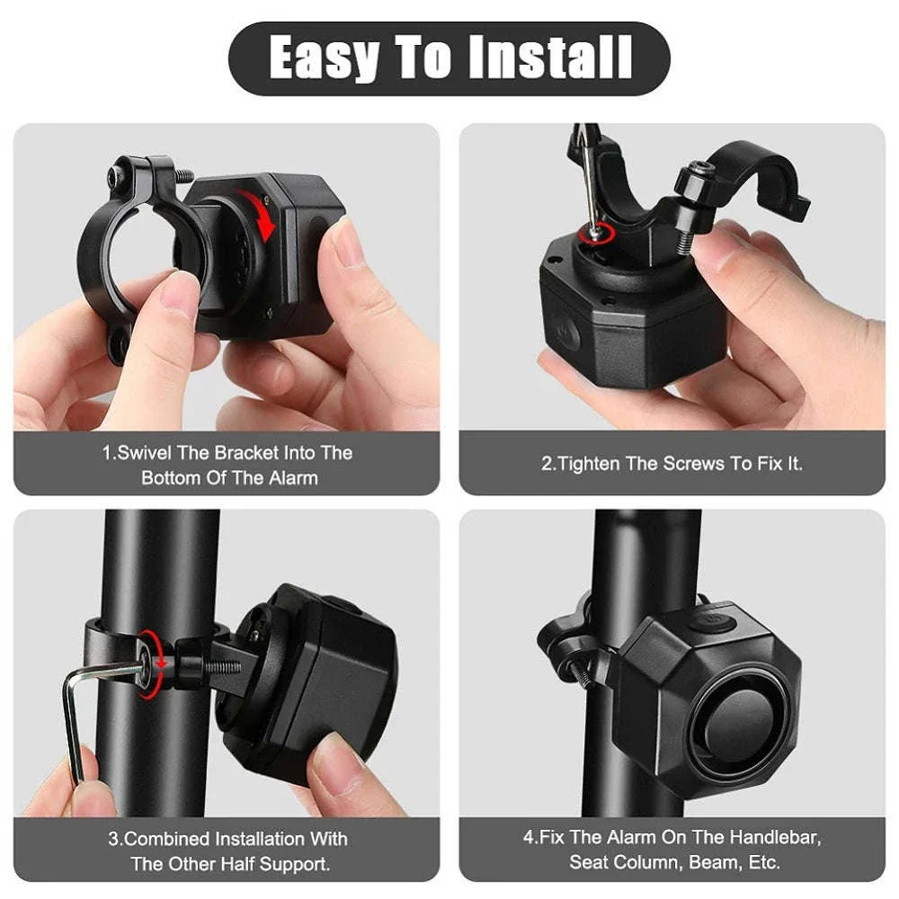 Wireless Bike Alarm with Remote, 110dB Motion Sensor Anti-Theft - Image 19
