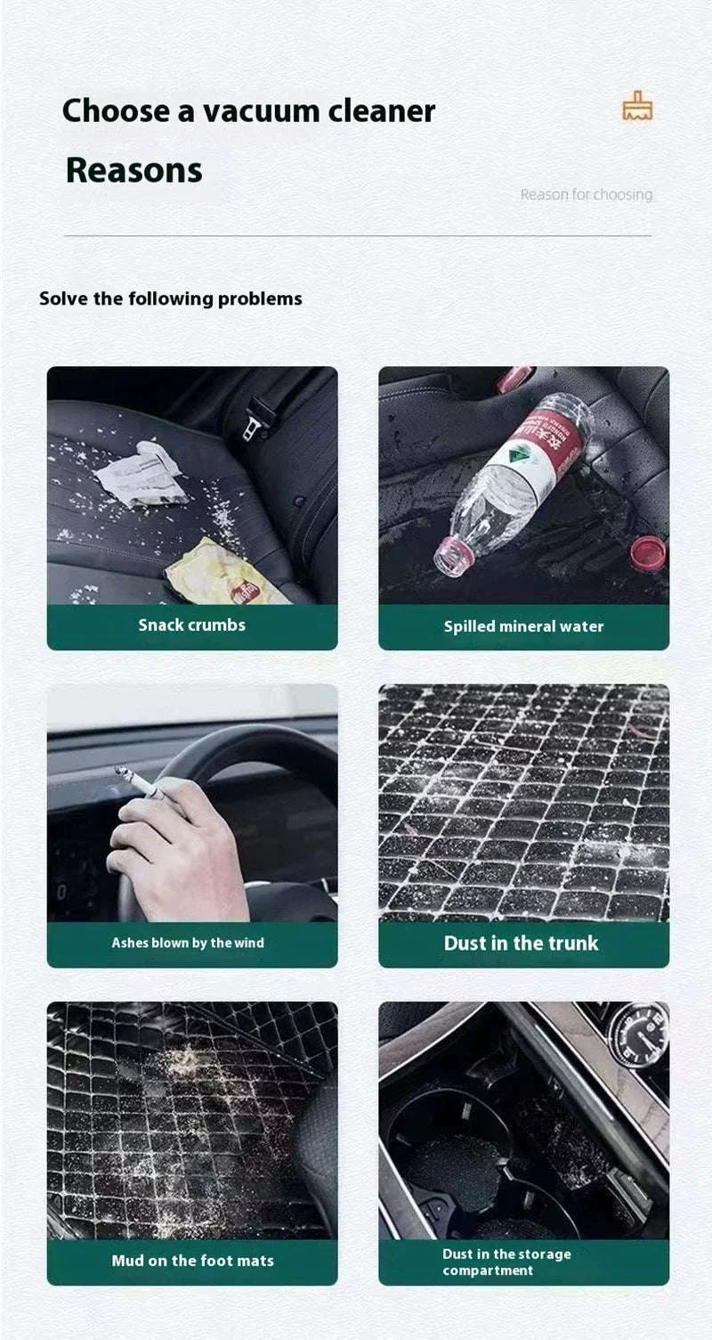 Portable Car Vacuum Cleaner for Fast Car and Office Cleanups - Image 13