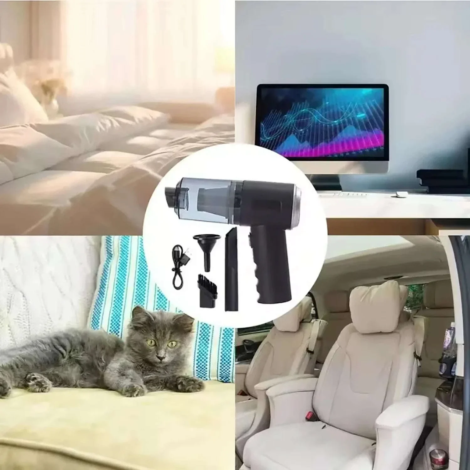 Portable Car Vacuum Cleaner for Fast Car and Office Cleanups - Image 2