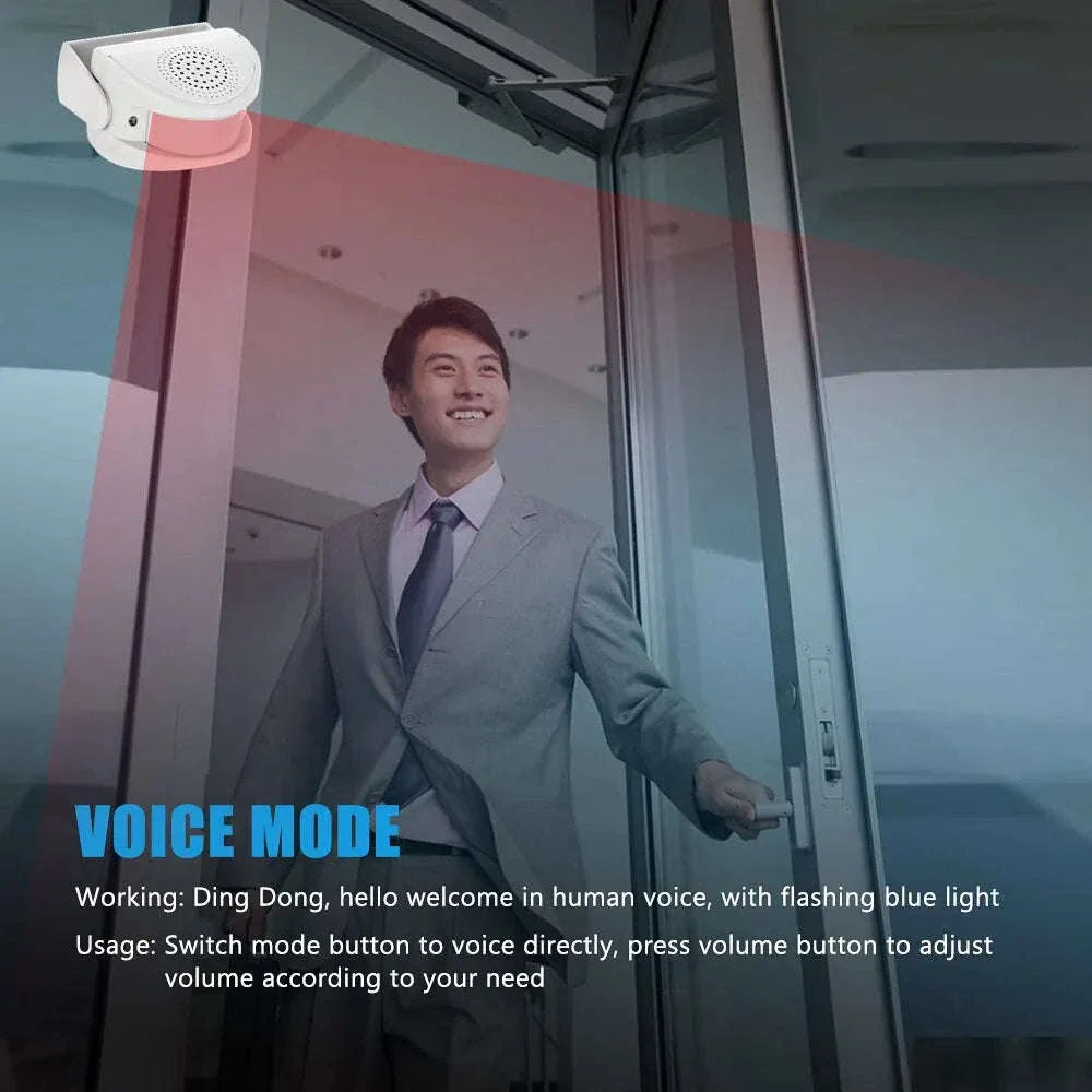 Wireless Door Chime with PIR Motion Sensor for Entry Alerts - Image 3