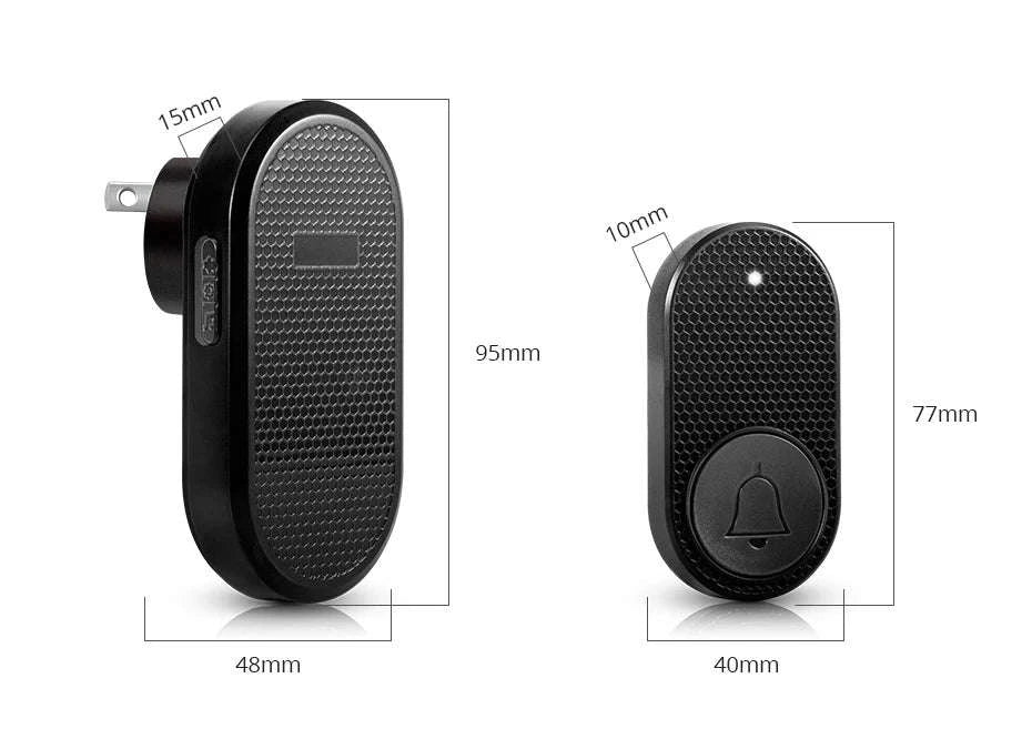 Wireless Doorbell with 33 Chimes, 4 Volume Levels, 150m Range - Image 16