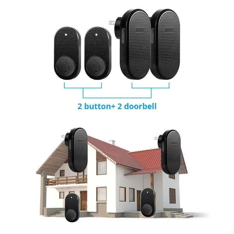 Wireless Doorbell with 33 Chimes, 4 Volume Levels, 150m Range - Image 17