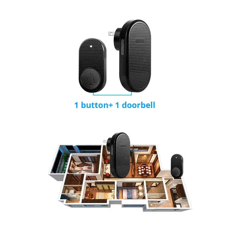 Wireless Doorbell with 33 Chimes, 4 Volume Levels, 150m Range - Image 18