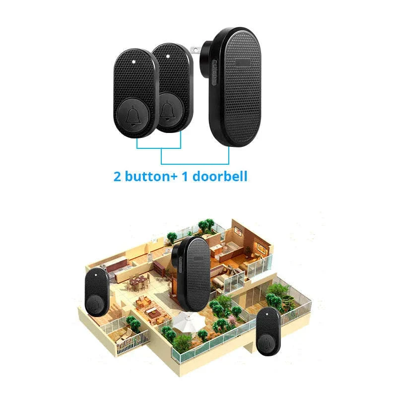 Wireless Doorbell with 33 Chimes, 4 Volume Levels, 150m Range - Image 20