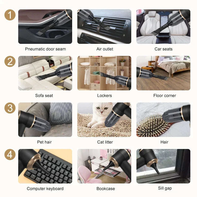 Wireless Handheld Vacuum Cleaner for Car, Carpet & Home Cleaning - Image 12