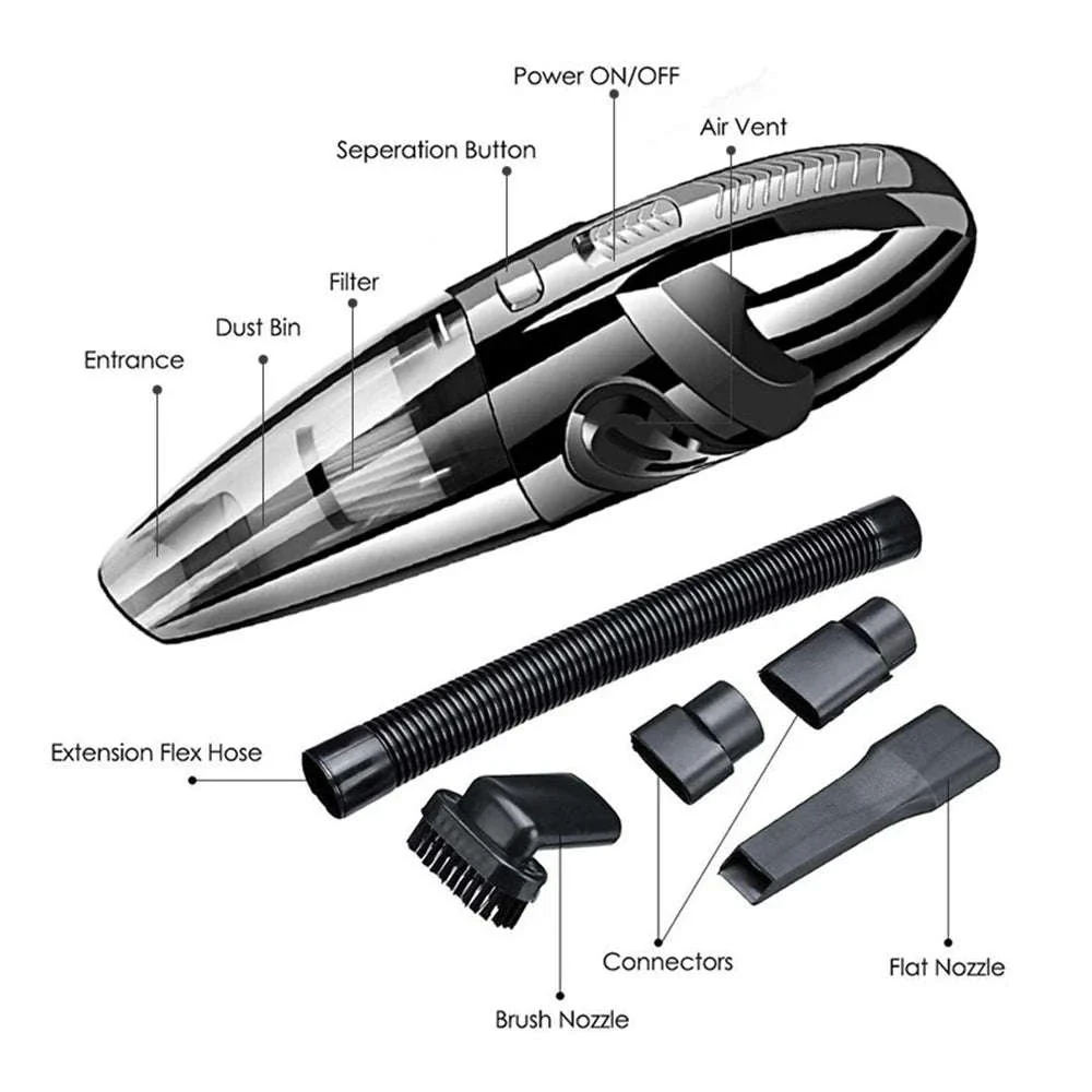 Cordless Handheld Car Vacuum Cleaner, Wet and Dry 120W - Image 14