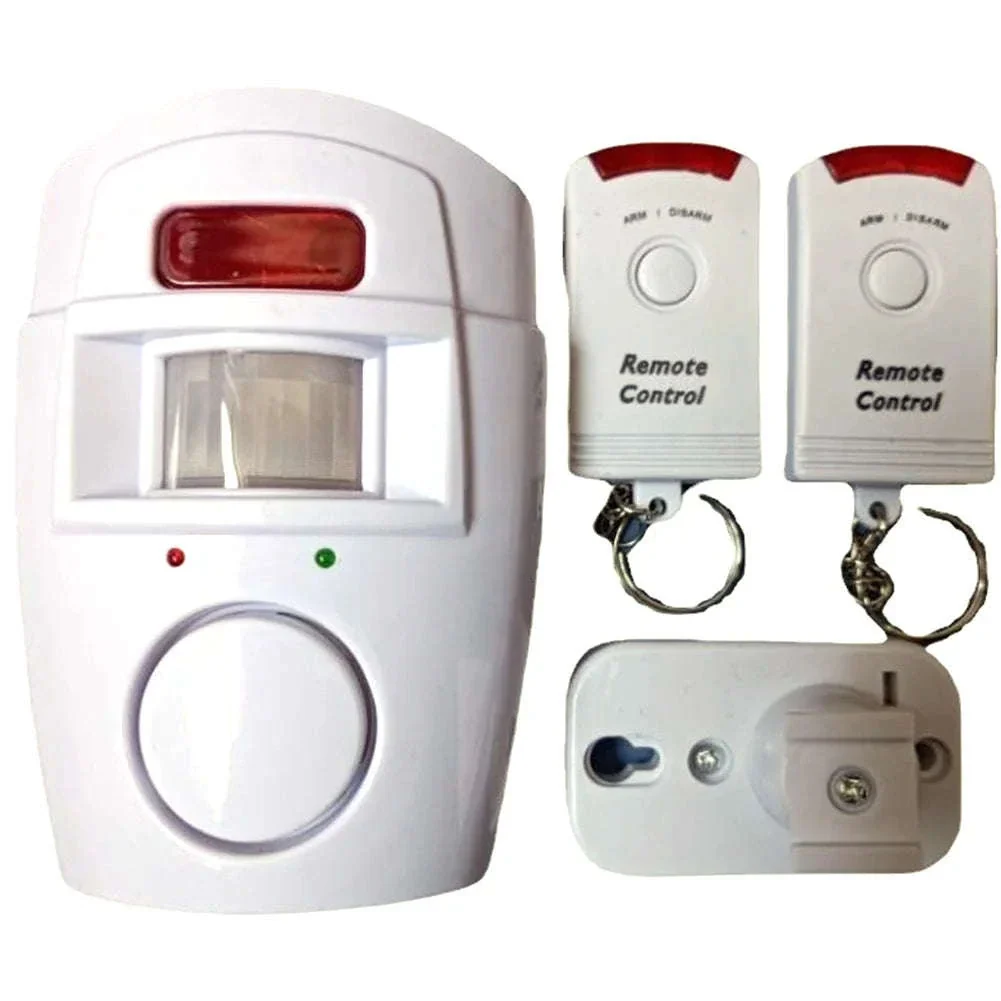 Wireless Motion Sensor Alarm with PIR Detector & 2 Remote Controls - Image 2