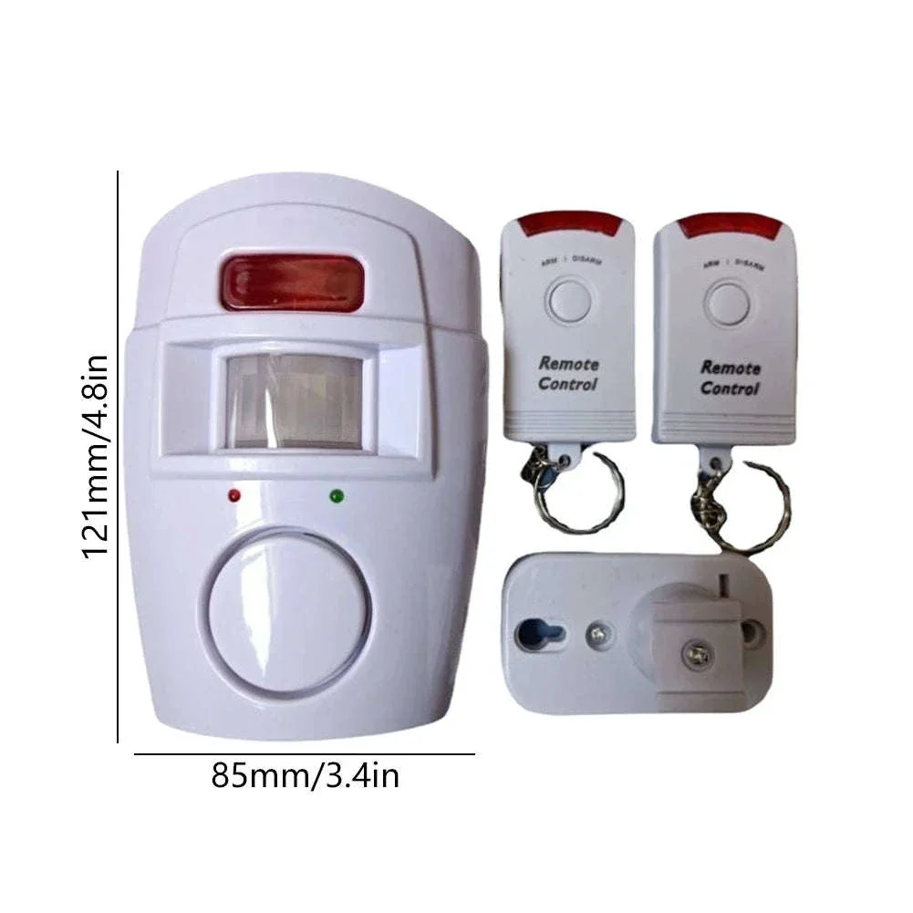 Wireless Motion Sensor Alarm with PIR Detector & 2 Remote Controls - Image 6