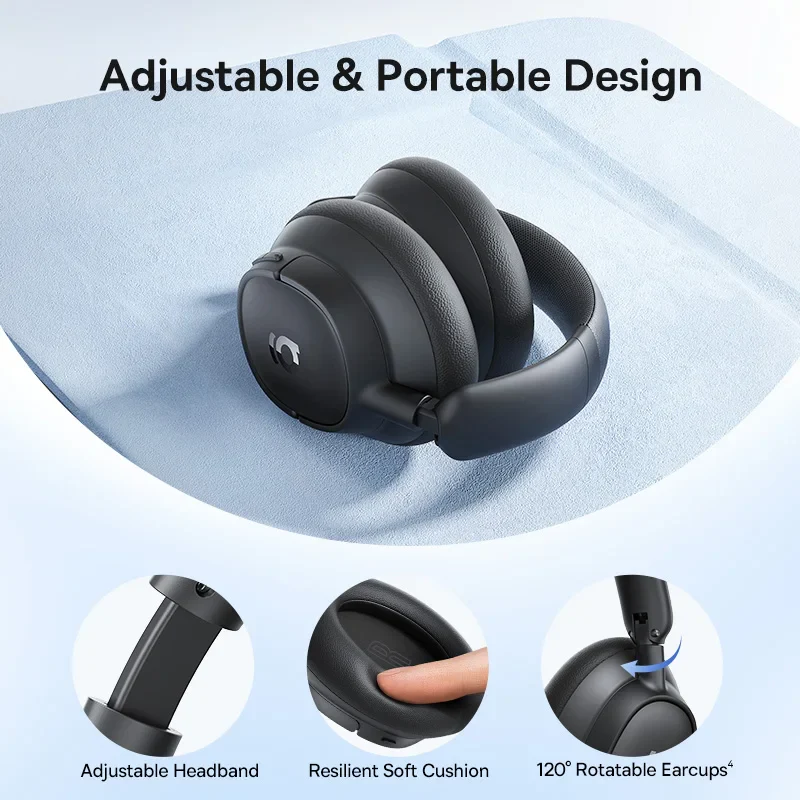 Wireless Noise Cancelling Headphones 45dB Adaptive Hybrid ANC Bluetooth 6.0 - Image 6