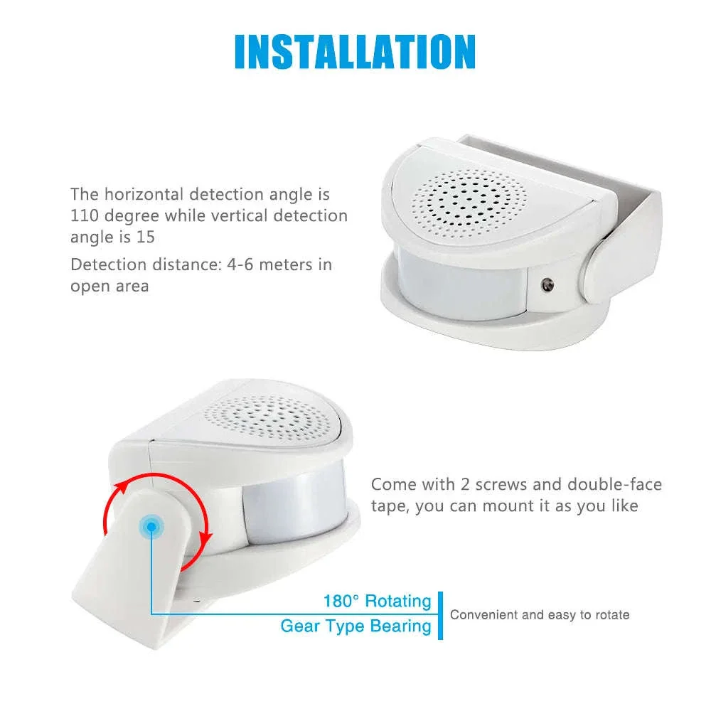 PIR Motion Sensor Doorbell Chime Alarm with 32 Sounds - Image 4