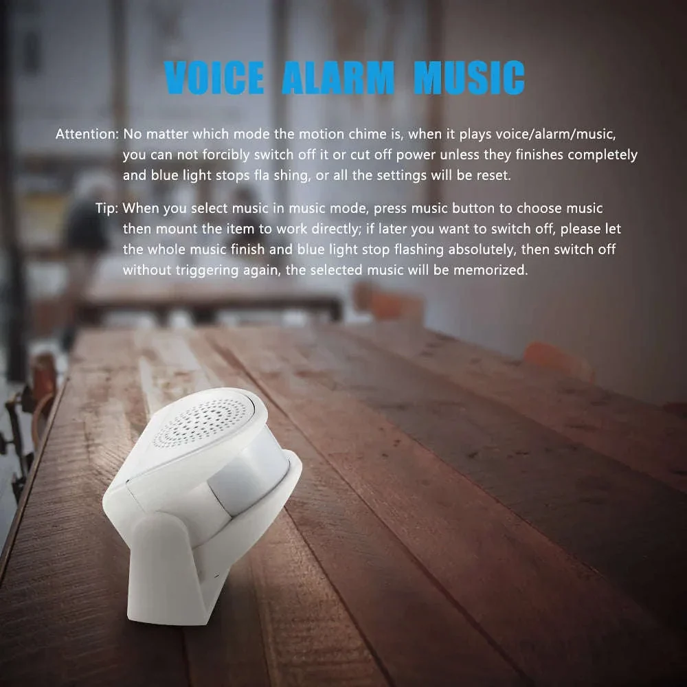 PIR Motion Sensor Doorbell Chime Alarm with 32 Sounds - Image 5