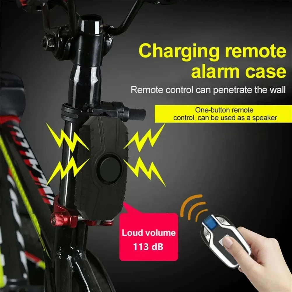 Wireless Vibration Bicycle Alarm with Remote and USB Charging - Image 5