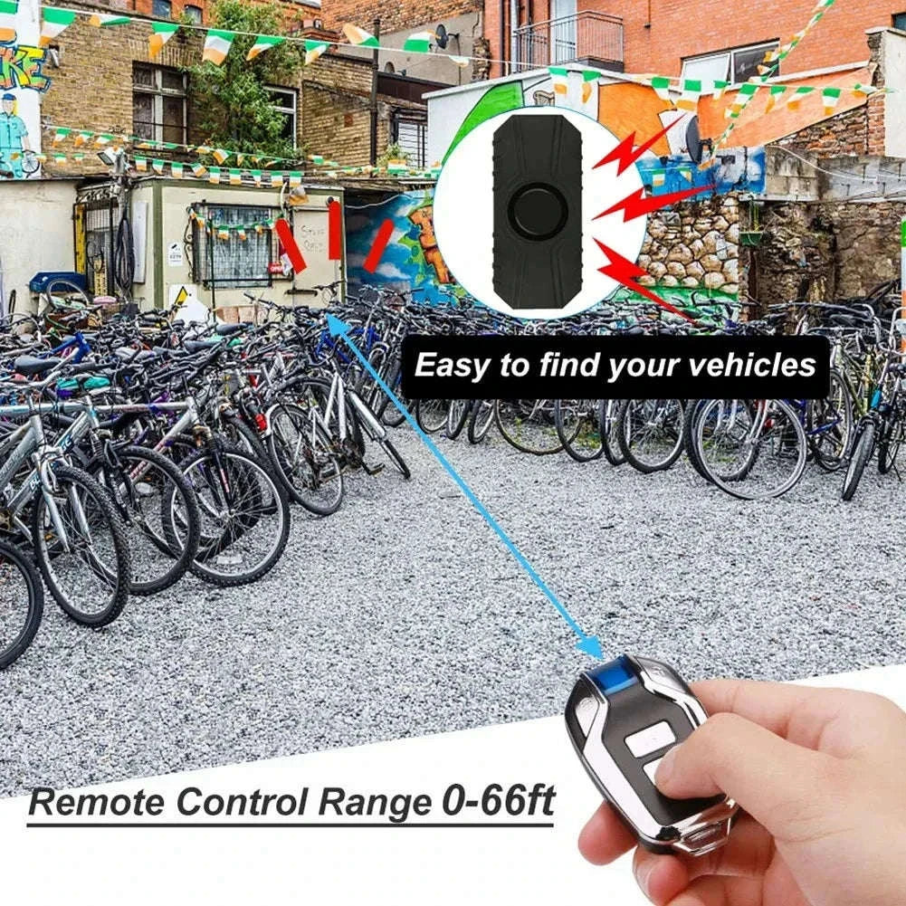 Wireless Vibration Bicycle Alarm with Remote and USB Charging - Image 6