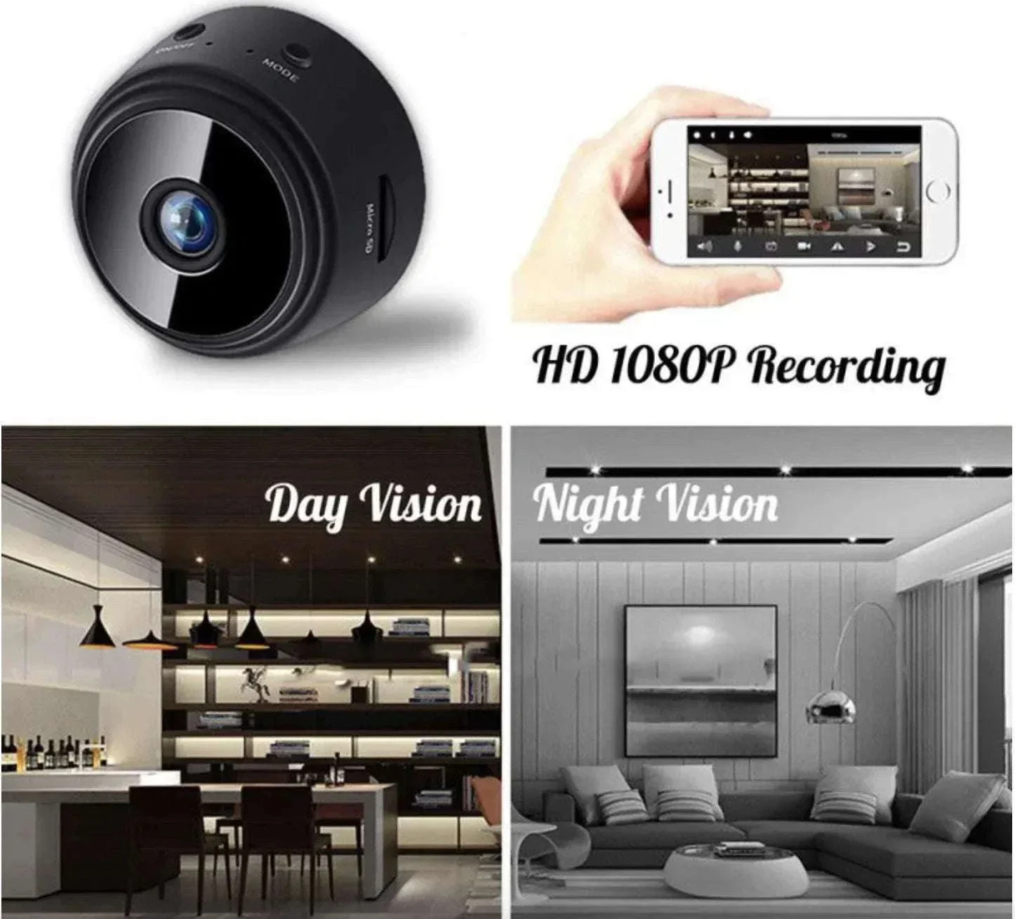 Mini WiFi Security Camera A9 with Night Vision and Motion Alerts - Image 9